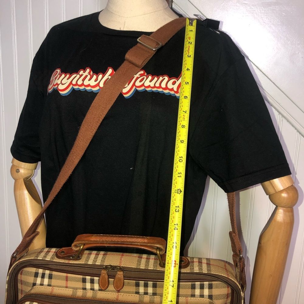 BURBERRY Nova Check Laptop Messenger Crossbody Bag Suitcase Weekend Travel Bag - Picture 8 of 17